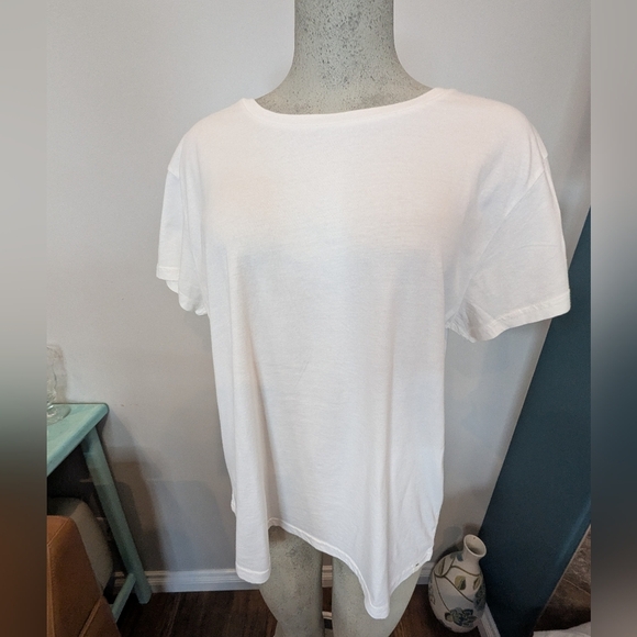 Tentree Regenerative Cotton Crew T-Shirt Undyed White Women's Size XL NWT - Picture 4 of 13